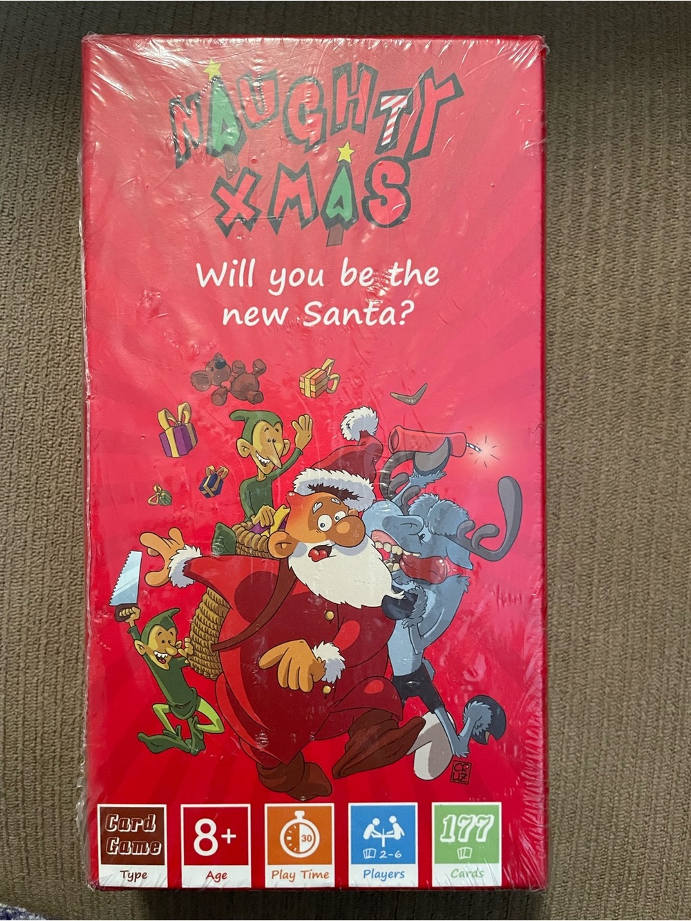 Naughty Xmas Red Party Card Game - Will You Be The New Santa?